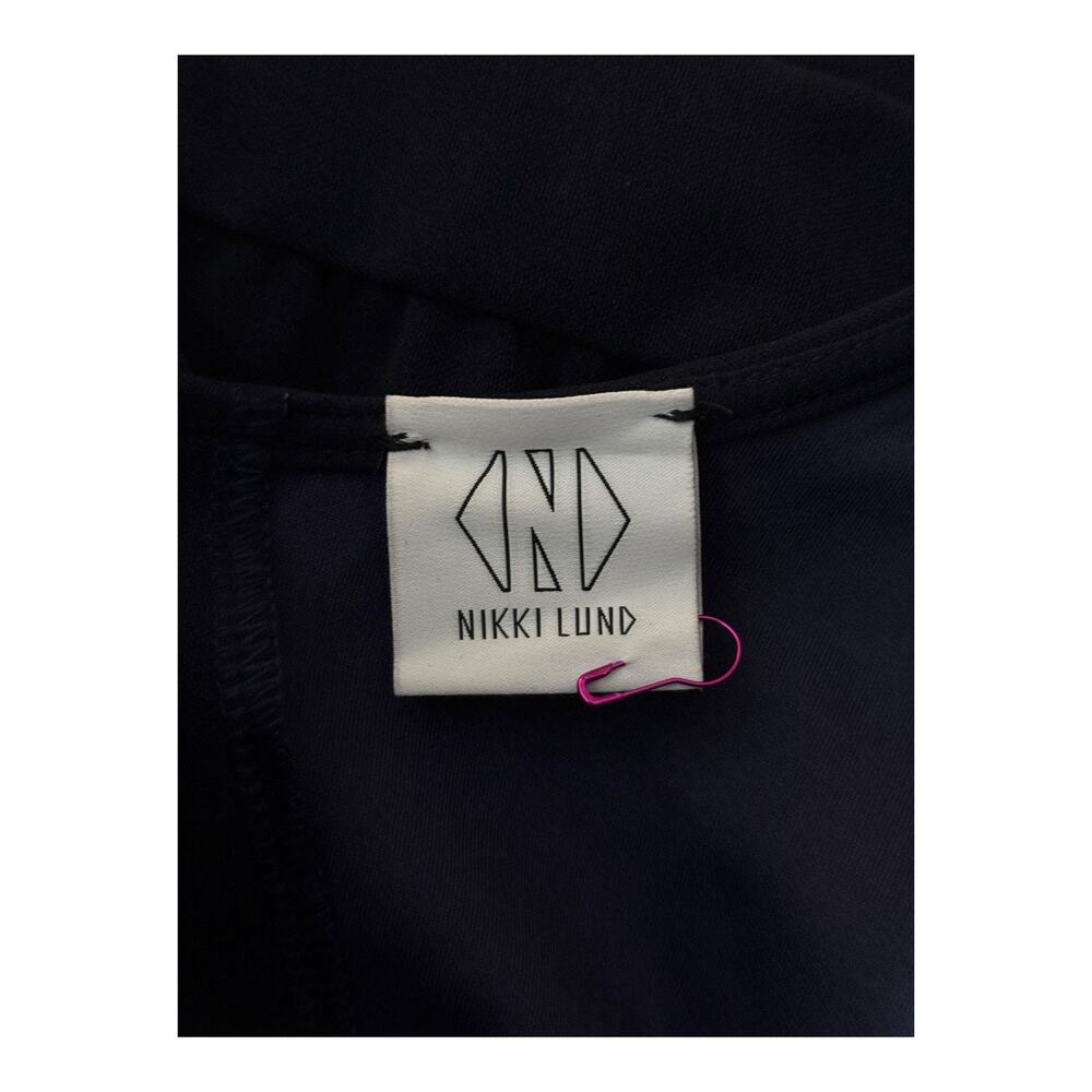 Nikki Lund Jumpsuit Aileen long sleeve blue size Medium M - Picture 6 of 9